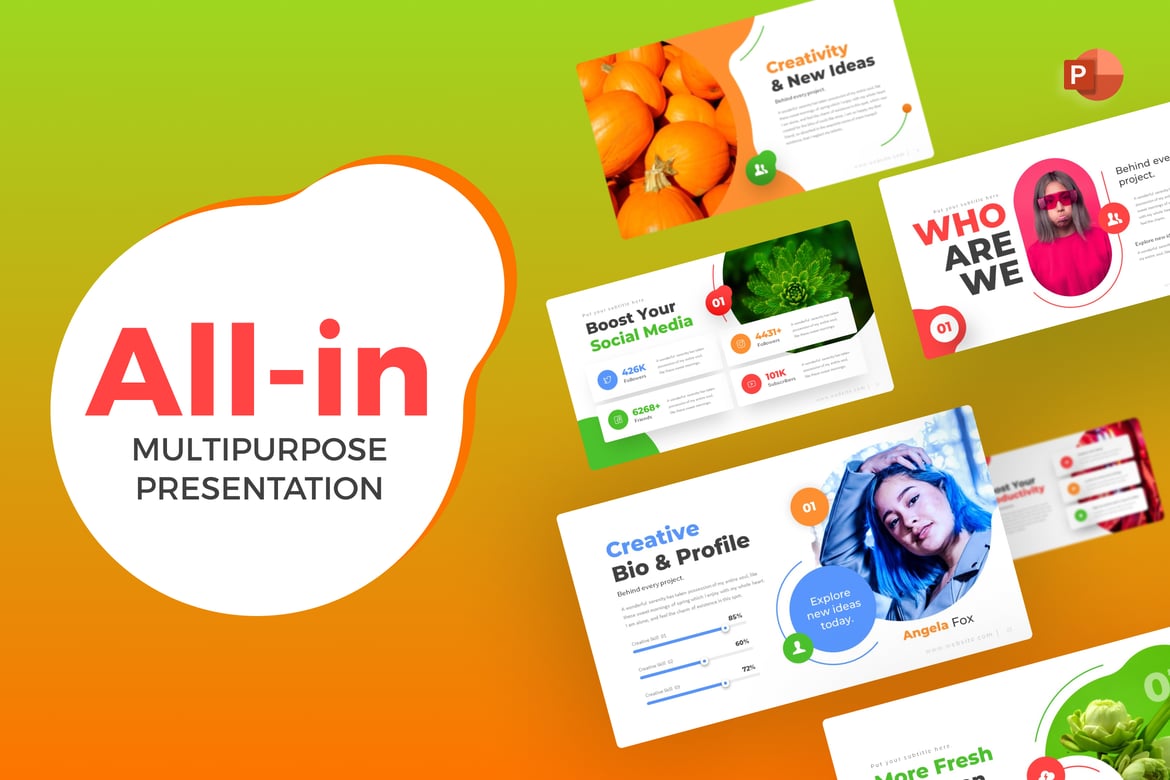 Template PowerPoint Bisnis All-in Sempurna untuk Presentasi Profesional