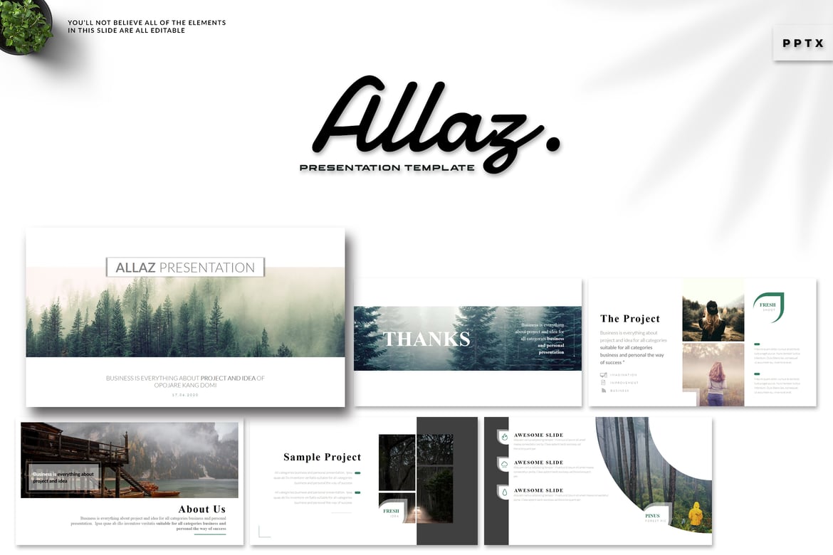 Template PowerPoint Allaz - Solusi Presentasi Kreatif Anda