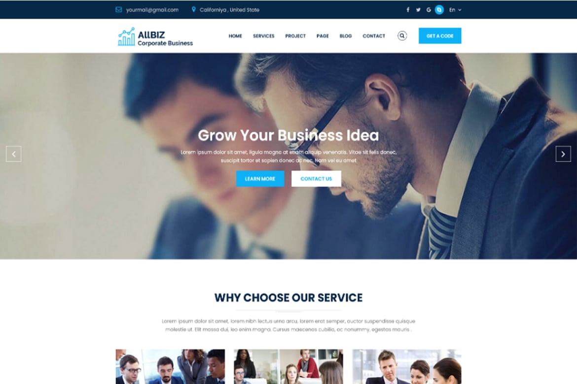 AllBiz - Template Web Responsif untuk Bisnis dan Perusahaan