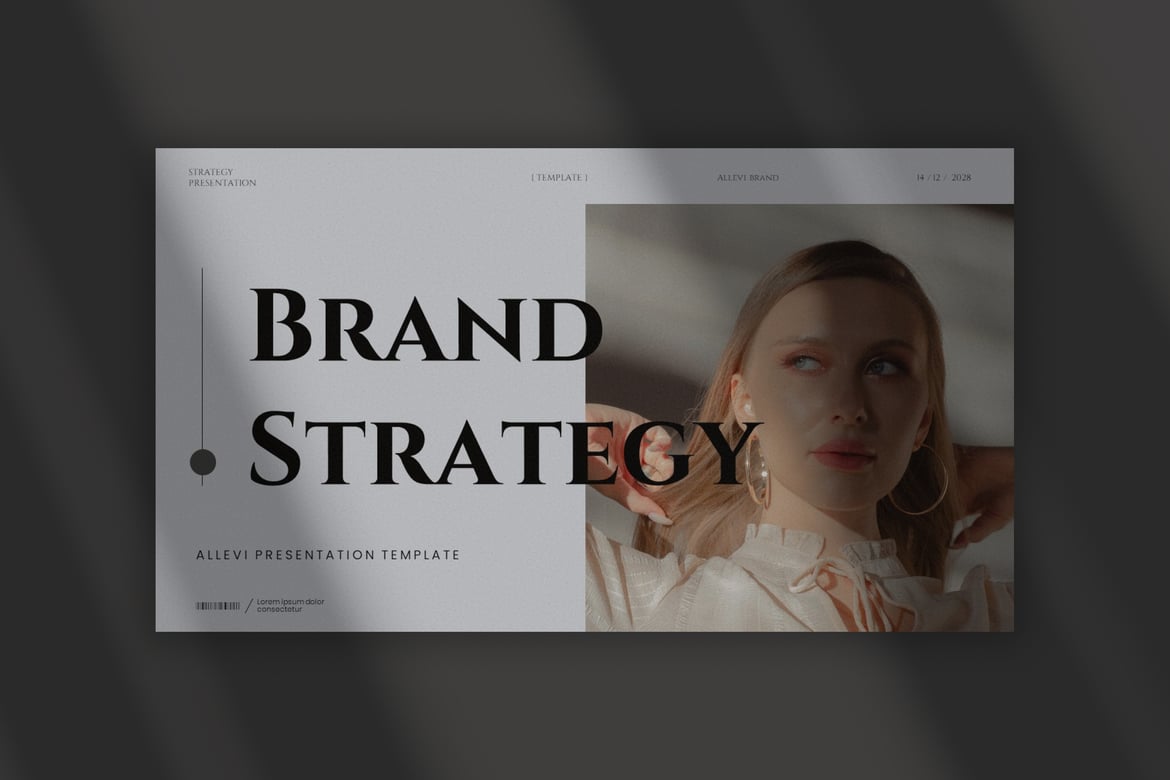 Template PowerPoint Strategi Merek Allevi yang Elegan dan Fungsional