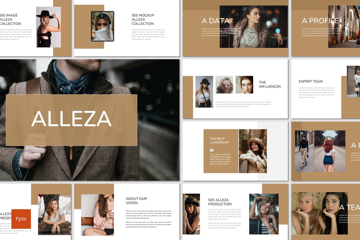 Alleza - Template Presentasi PowerPoint Minimalis dan Kreatif