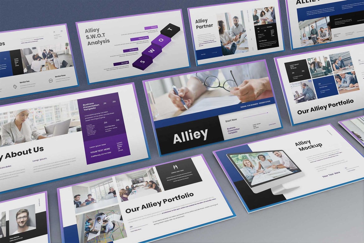 Alliey - Template Presentasi PowerPoint Profesional untuk Bisnis