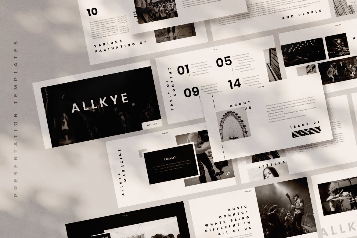 Template Presentasi PowerPoint Allkye yang Minimalis dan Modern