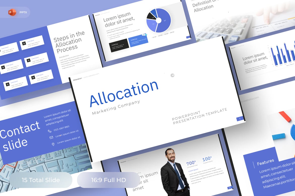 Template Presentasi PowerPoint Alokasi yang Menarik dan Profesional