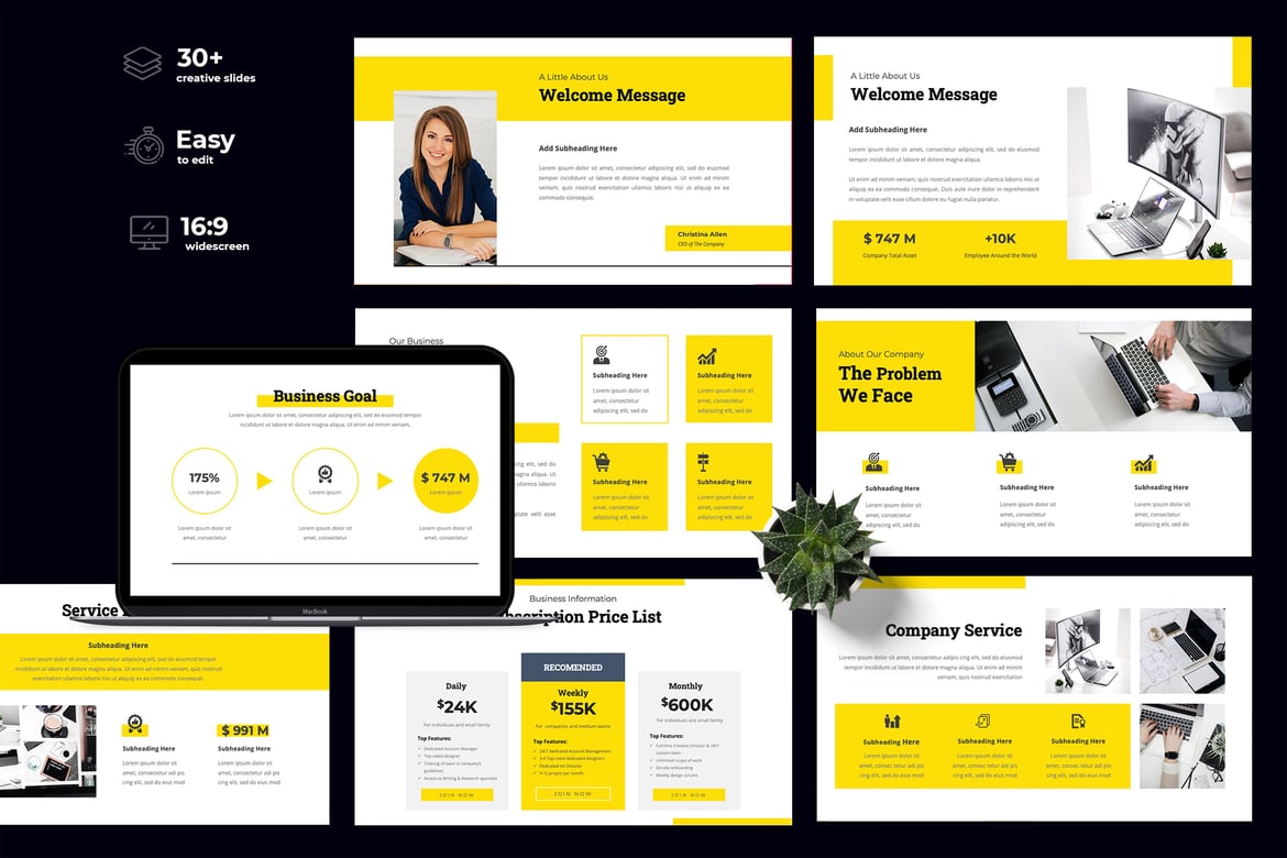 Template Presentasi PowerPoint AllParty yang Modern dan Kreatif