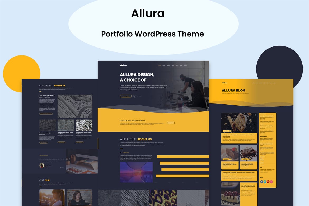 Allura - Tema WordPress Portfolio yang Responsif dan Multifungsi