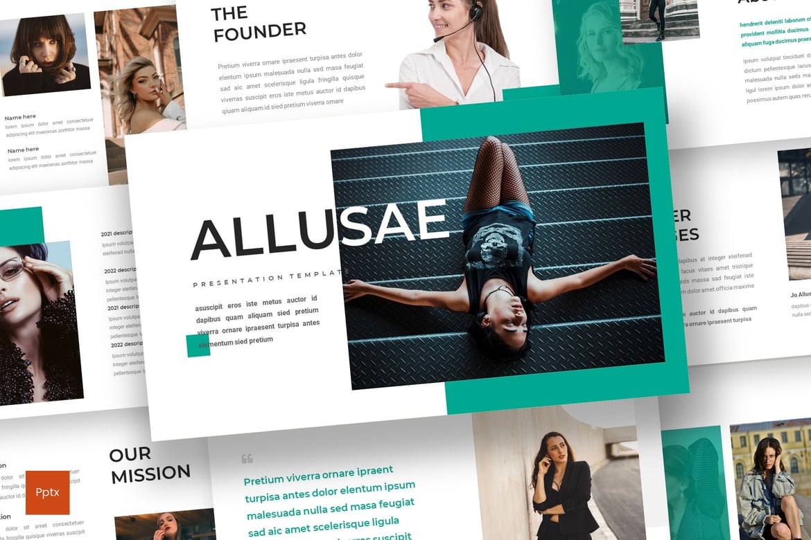 Template Presentasi Powerpoint Allusae - Lookbook Kreatif dan Minimalis