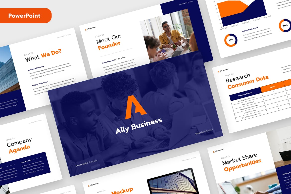 ALLY - Template Presentasi Powerpoint Profesional untuk Bisnis