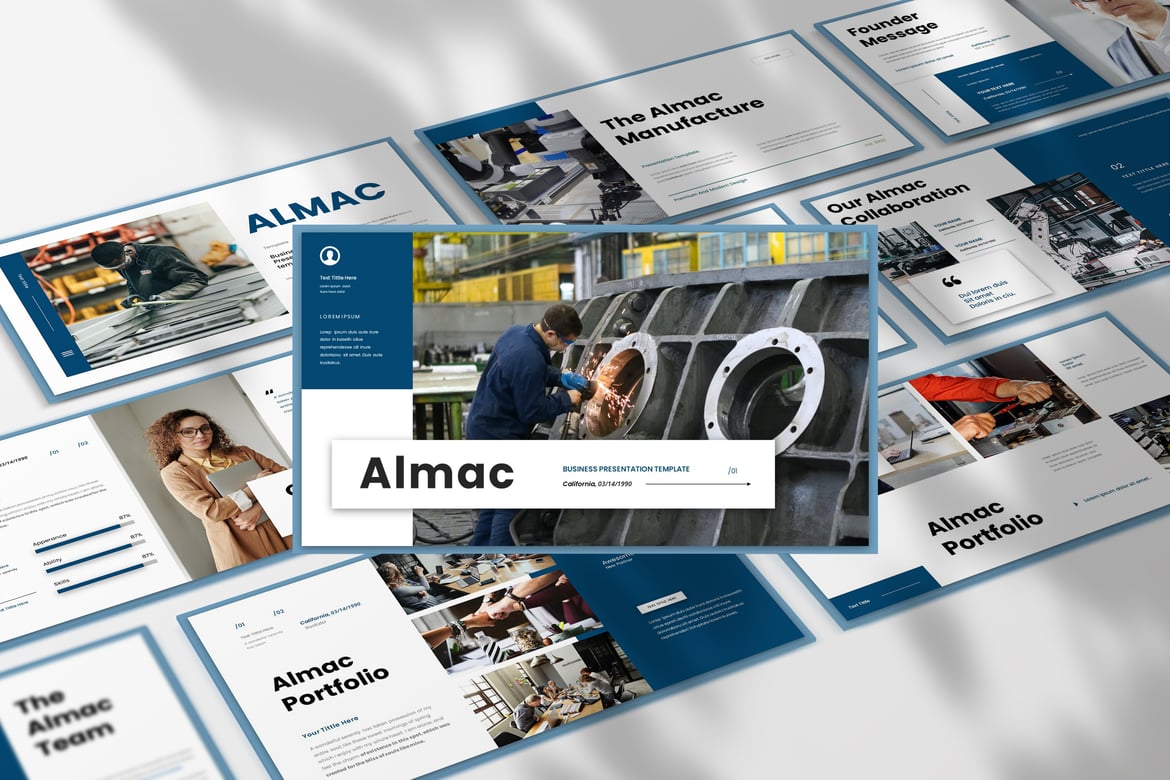 Template Presentasi Bisnis Almac - PowerPoint yang Menarik