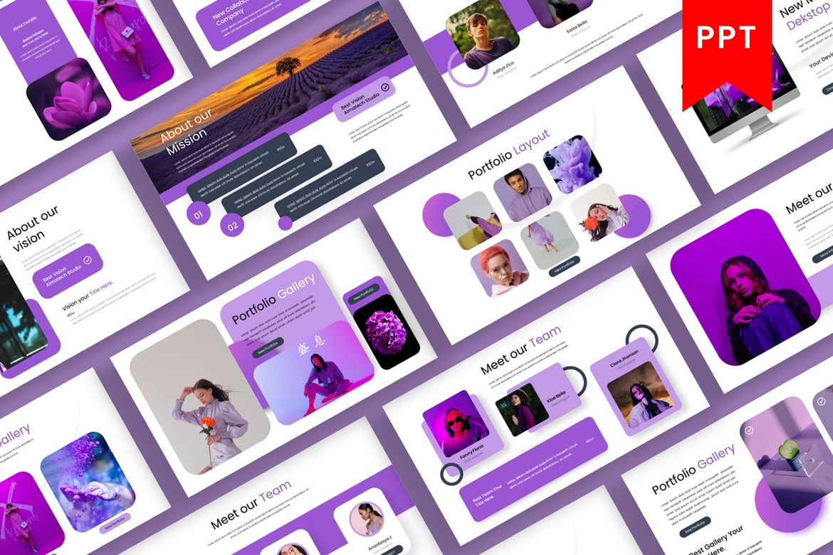 Almatech - Template PowerPoint Bisnis Modern dan Profesional