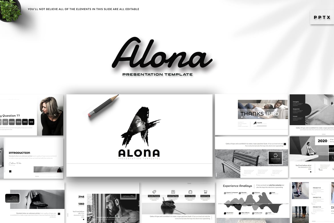 Template Powerpoint Alona - Solusi Presentasi Kreatif Anda
