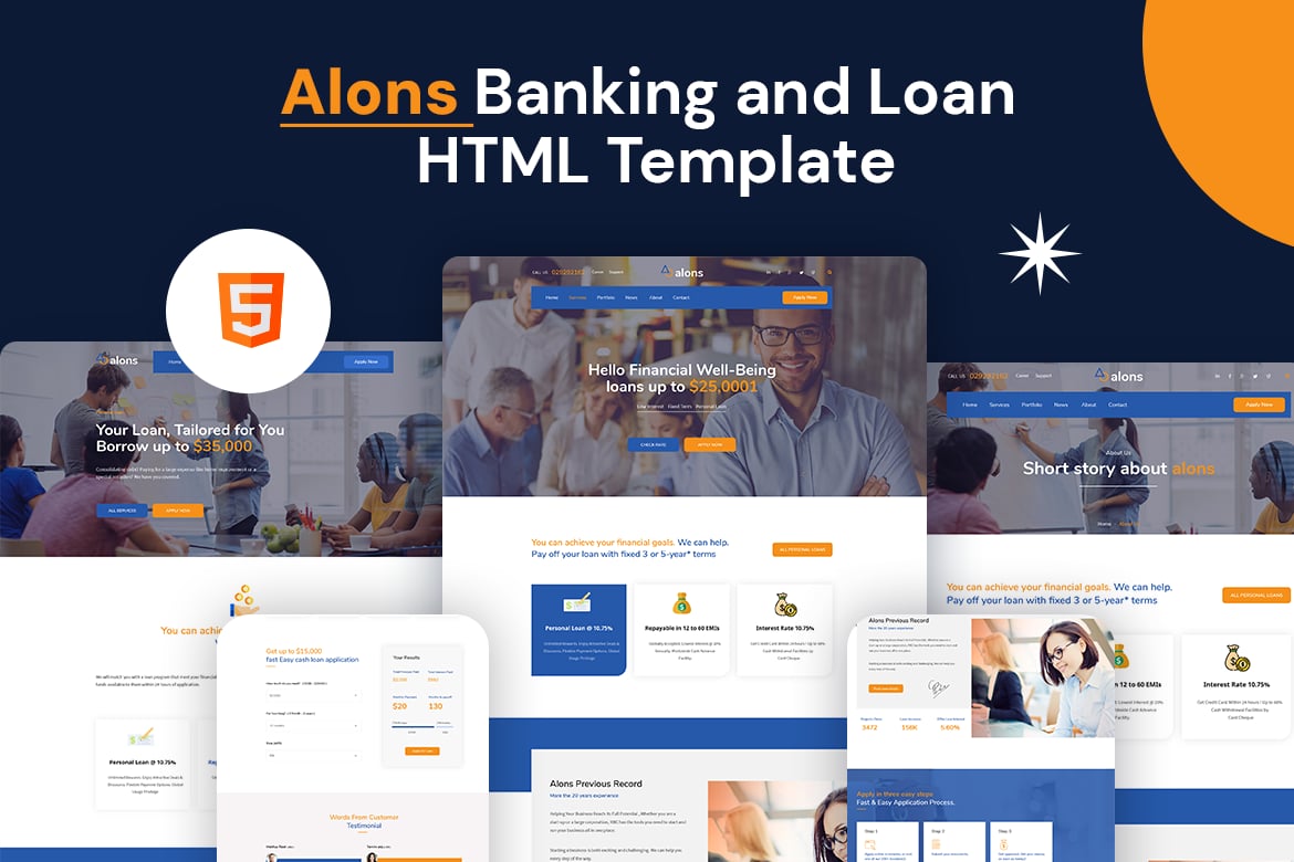 Alons - Template Website Perbankan dan Pinjaman yang Menarik