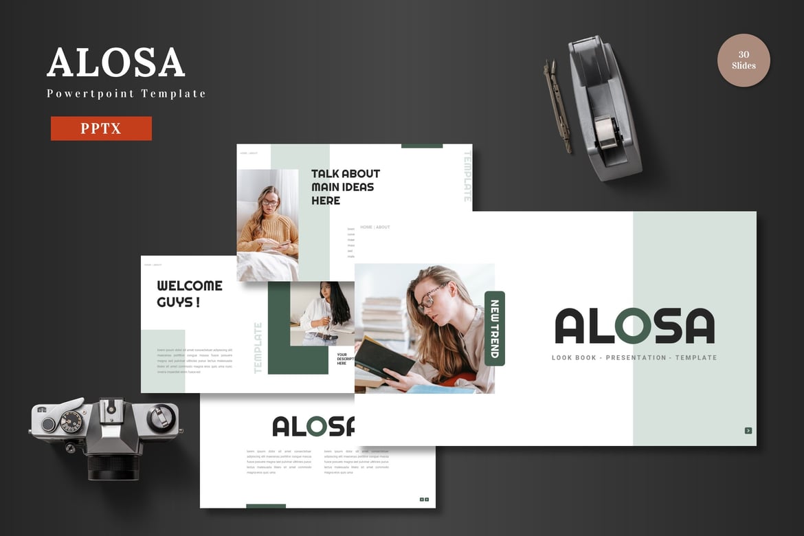 Template Powerpoint Alosa - Solusi Presentasi Kreatif Anda
