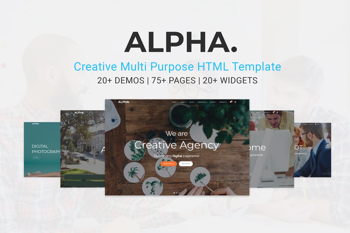 Template Website HTML5 Serbaguna Alpha Dot yang Berkualitas Tinggi