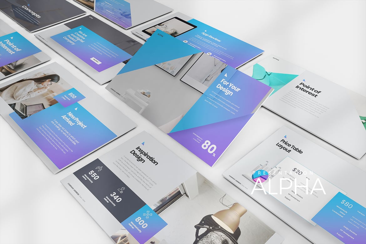 Template Presentasi PowerPoint Alpha yang Menarik dan Profesional