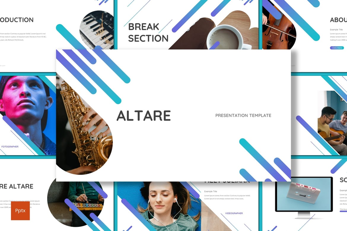 Template Presentasi PowerPoint Altare - Desain Minimalis dan Kreatif