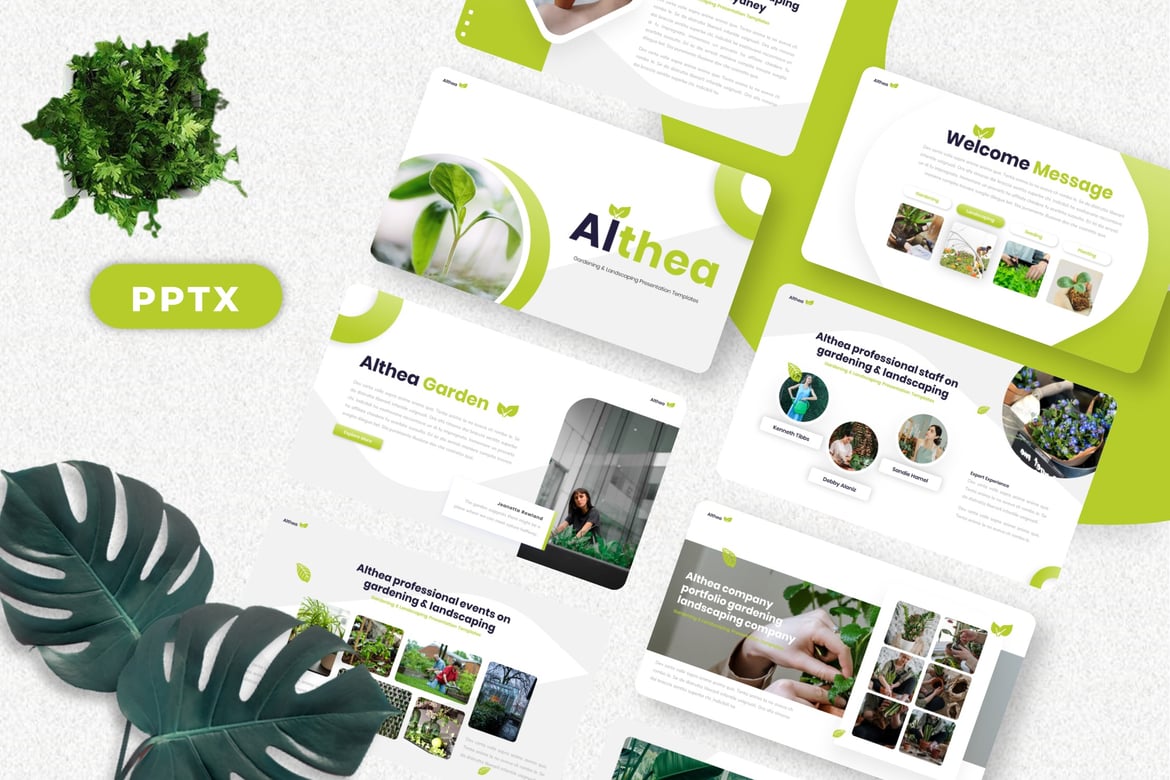 Althea - Template Powerpoint untuk Berkebun yang Menarik dan Profesional