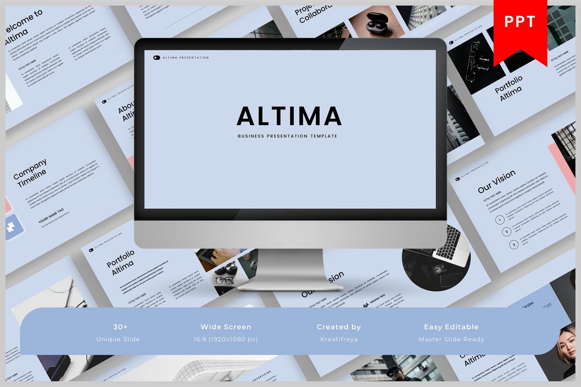 Template PowerPoint Altima untuk Presentasi Bisnis yang Menarik
