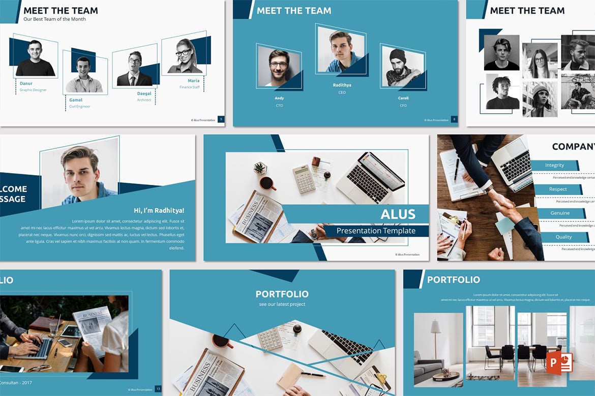Template PowerPoint ALUS - Solusi Presentasi Kreatif dan Profesional