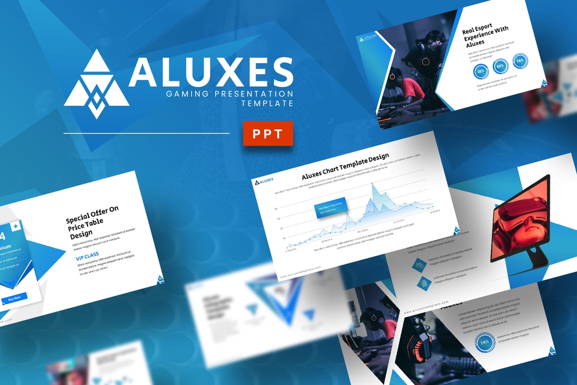 Template PowerPoint Aluxes untuk Presentasi Menarik