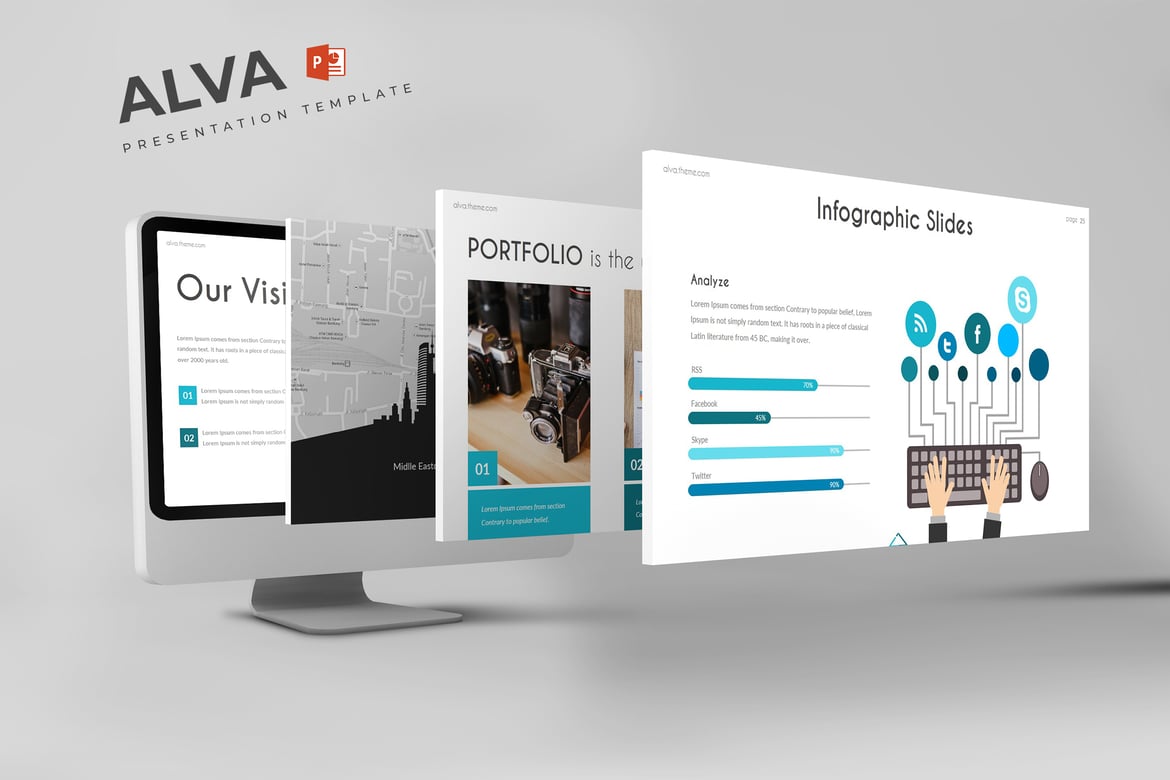 Alva - Template PowerPoint yang Minimalis dan Kreatif