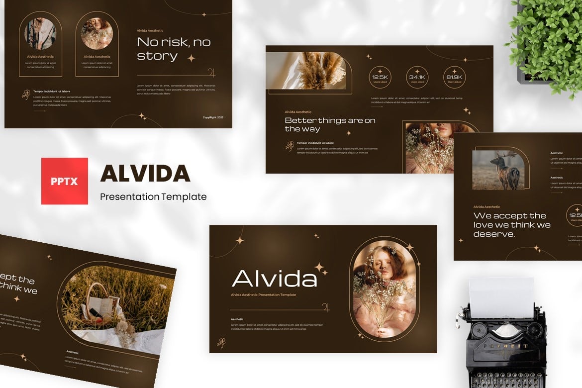 Alvida - Template PowerPoint Estetis dan Profesional