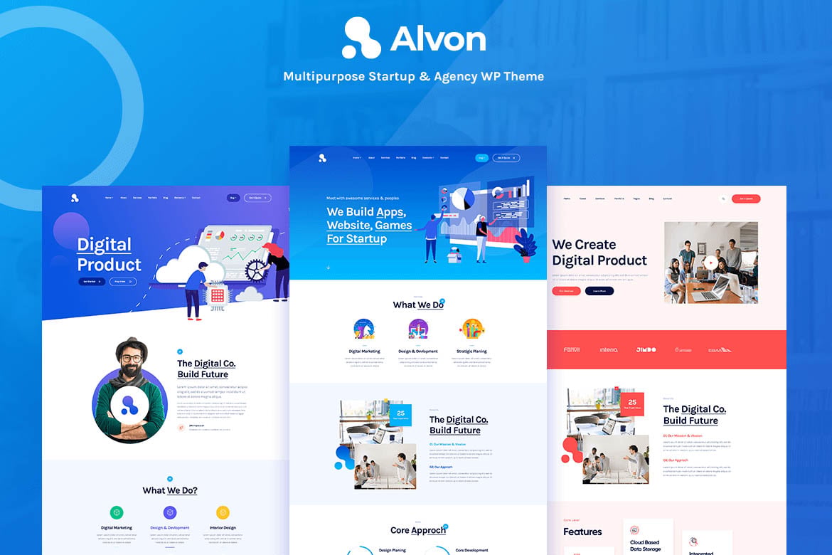 Alvon - Tema WordPress Serbaguna untuk Startup dan Agensi