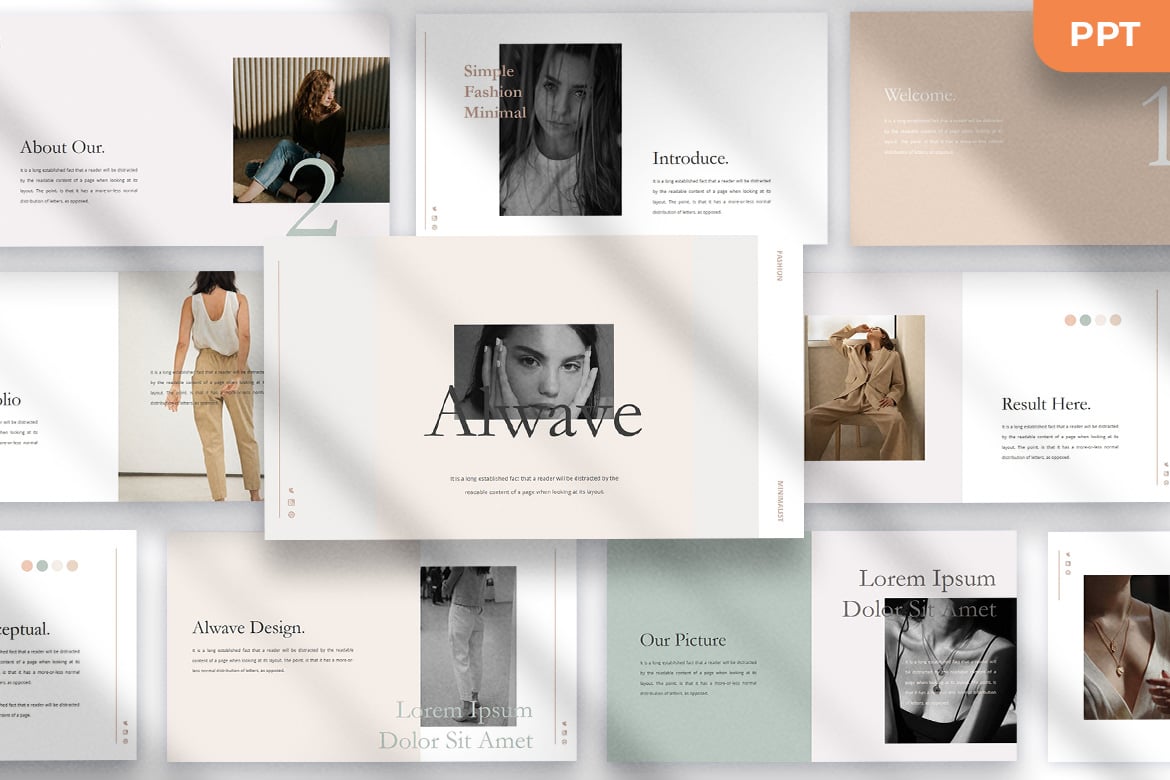 Alwave - Template PowerPoint Minimalis untuk Presentasi Profesional