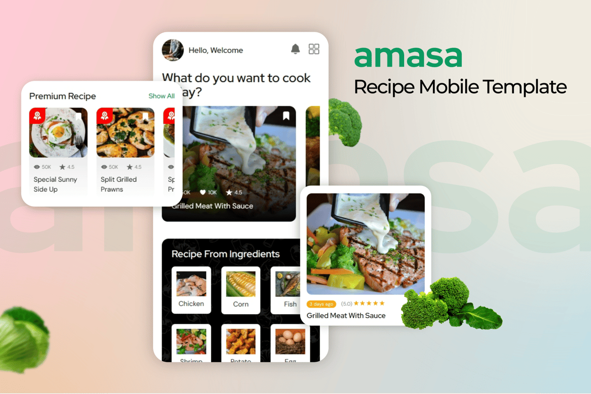 Amasa - Template Mobile Resep Makanan yang Menarik