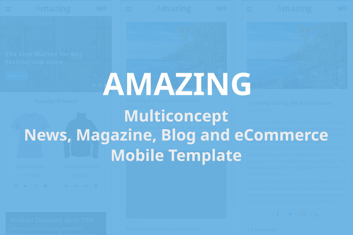 Template Website Mobile Serbaguna untuk Berita, Majalah, Blog, dan E-Commerce