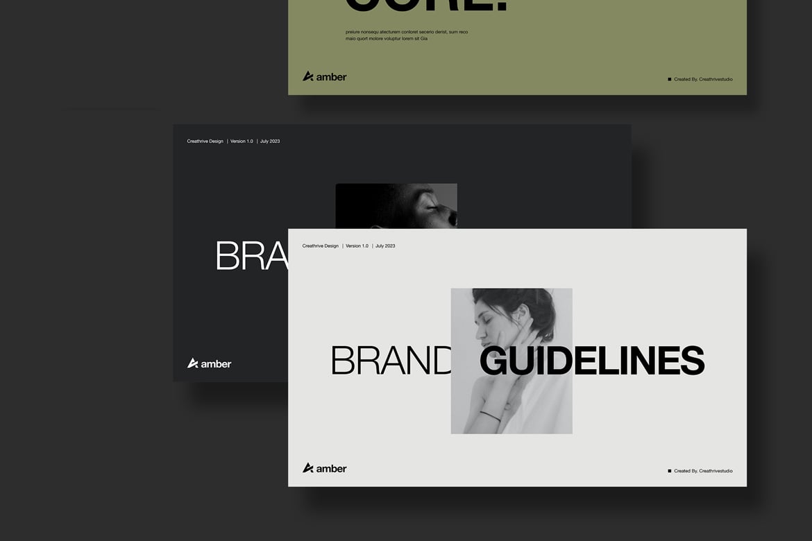 Template Presentasi Brand AMBER | Panduan Brand yang Menarik