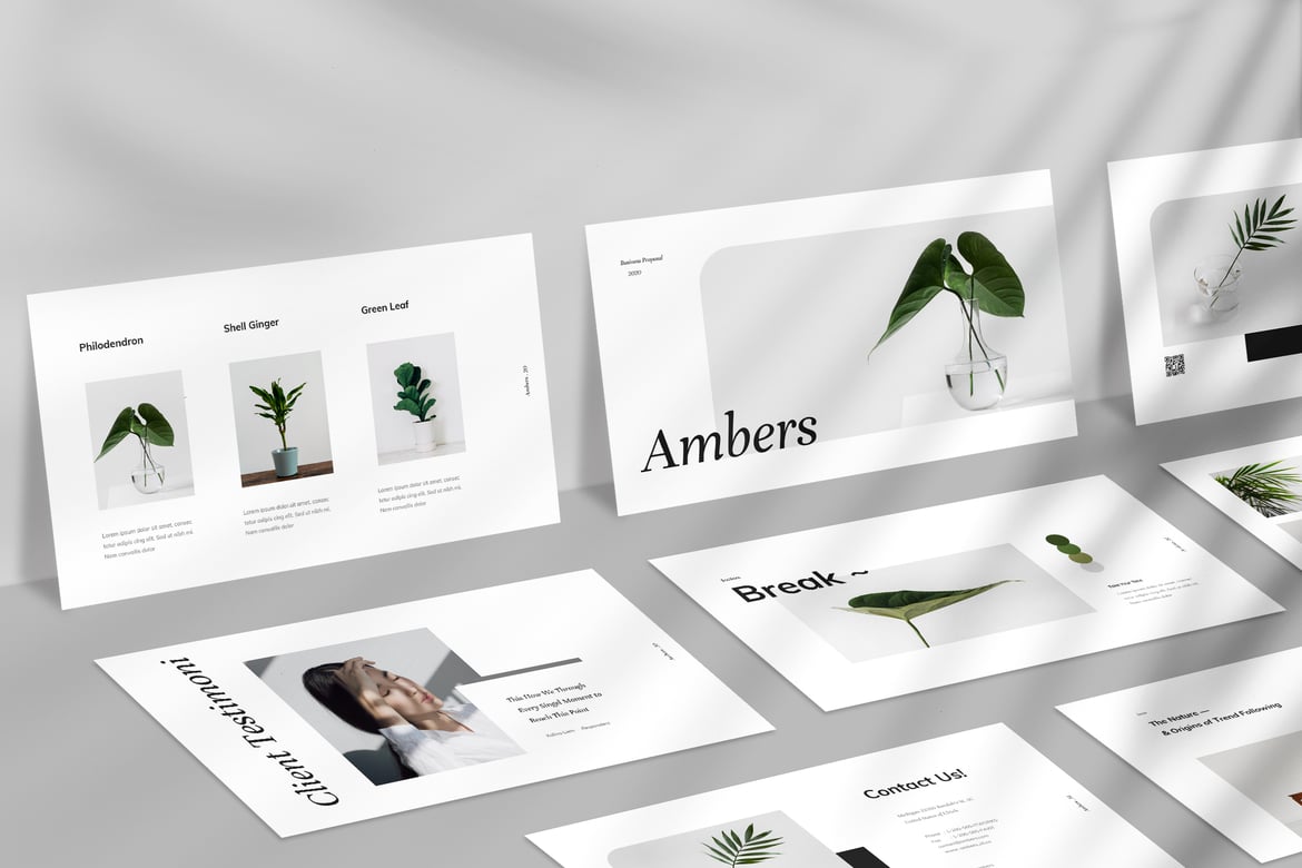 Template PowerPoint Ambers: Presentasi Minimalis yang Mengagumkan