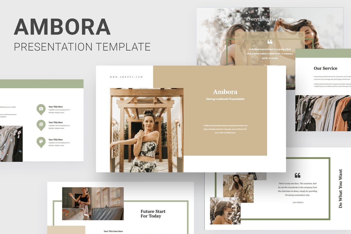 Ambora - Template Presentasi Fashion Musim Panas yang Menarik