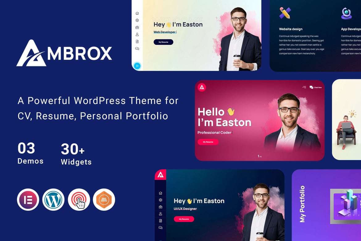 Ambrox - Tema WordPress Portofolio Pribadi Modern dan Menarik