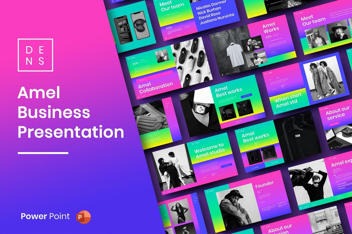Template PowerPoint Amel – Solusi Presentasi Bisnis yang Menarik