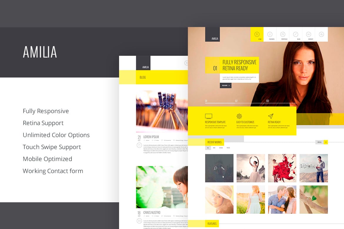Amilia - Template Website Multi-Purpose yang Responsif dan Modern
