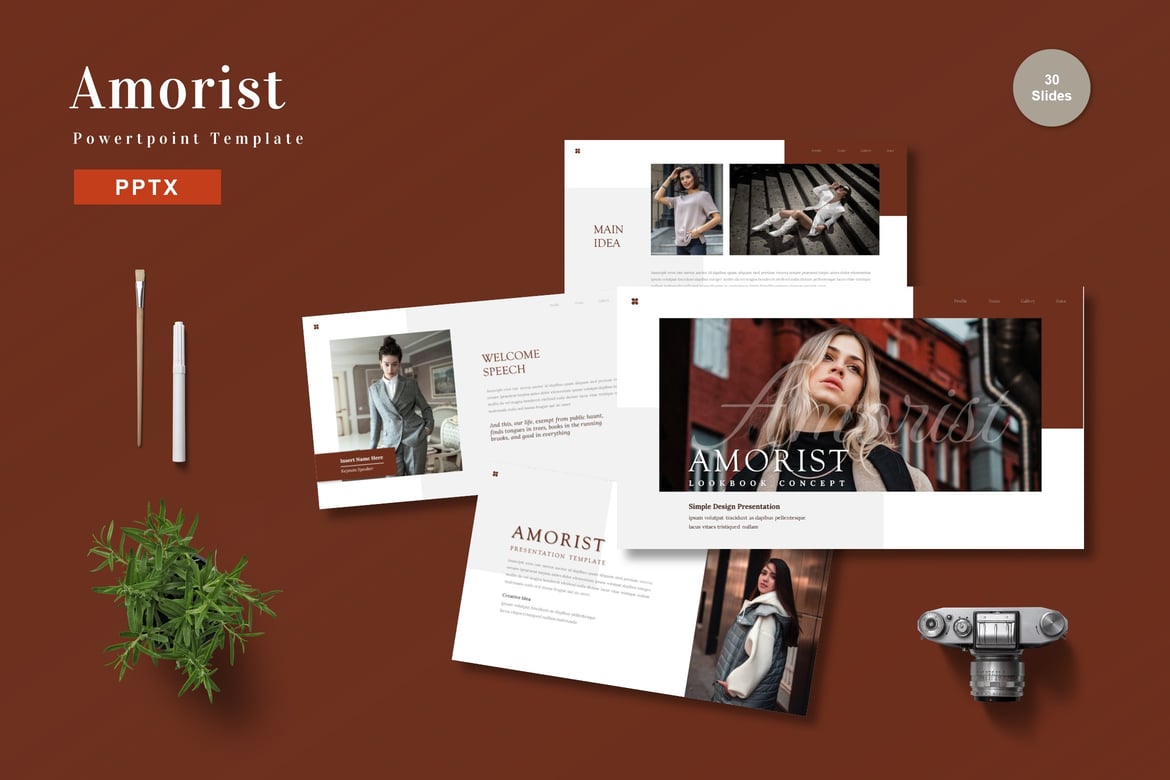 Amorist - Template Presentasi PowerPoint Modern dan Kreatif