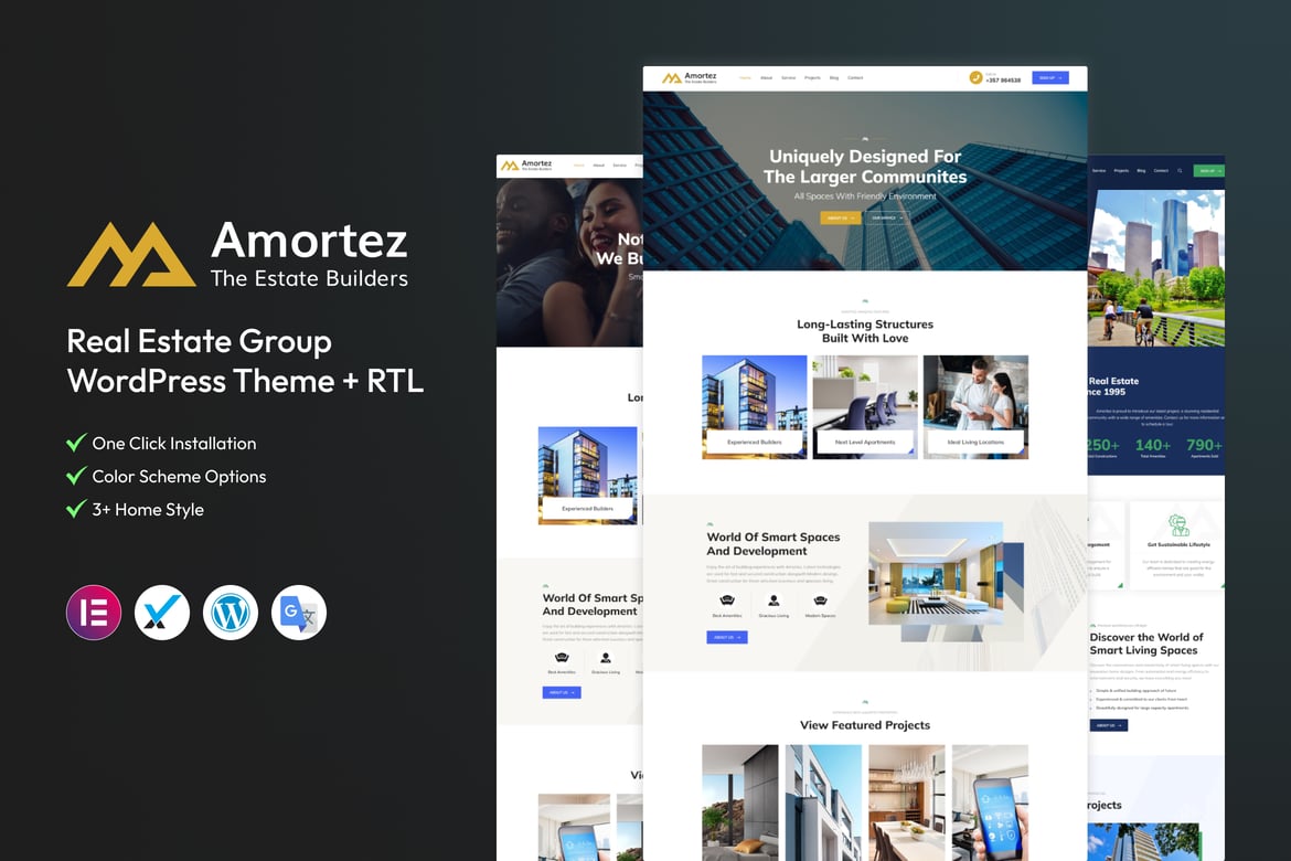 Amortez – Tema WordPress Modern untuk Bisnis Properti