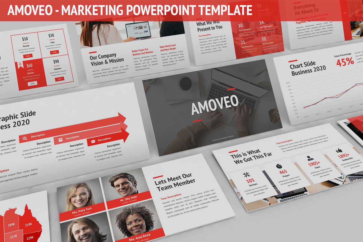 Template Presentasi Amoveo - Solusi PowerPoint untuk Pemasaran yang Efektif
