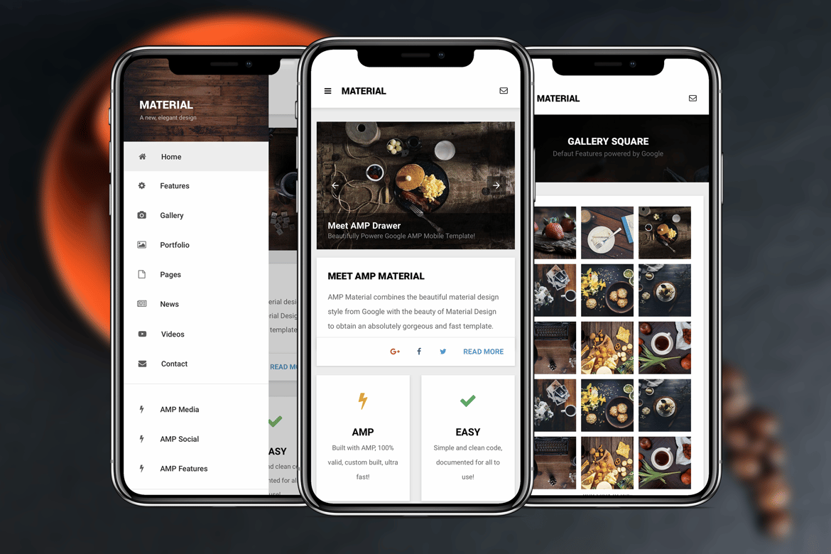 Template Website AMP Material | Solusi Cepat dan Efisien untuk Mobile