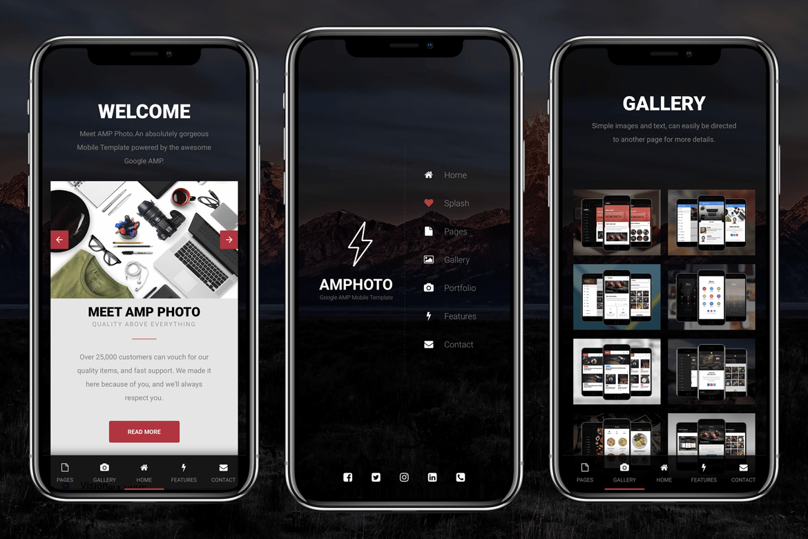 Template Website AMP Photo | Template Berita Mobile Google AMP