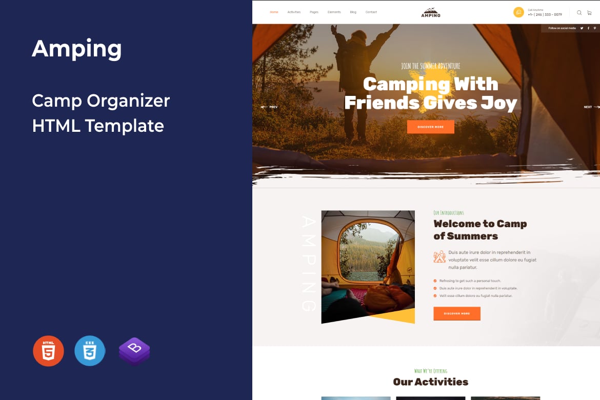Template Website Amping - Solusi Organisasi Camping Anda