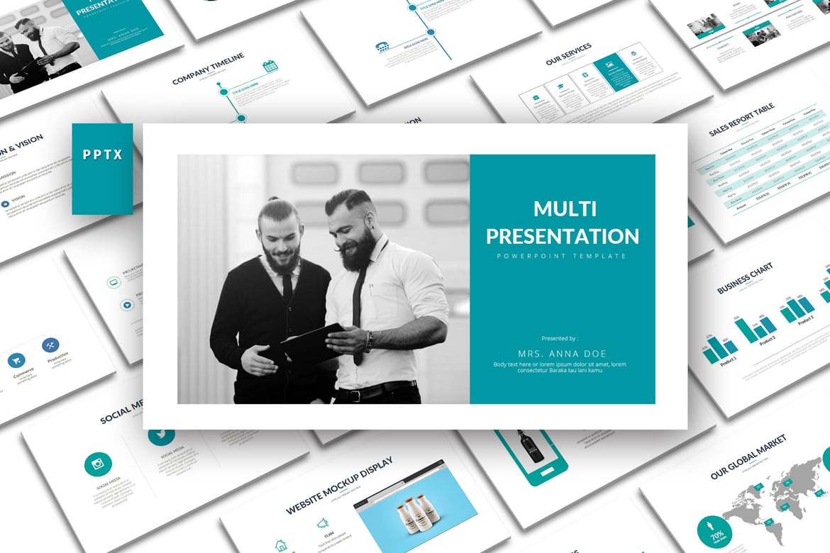 Template Presentasi PowerPoint Anaa yang Modern dan Fungsional