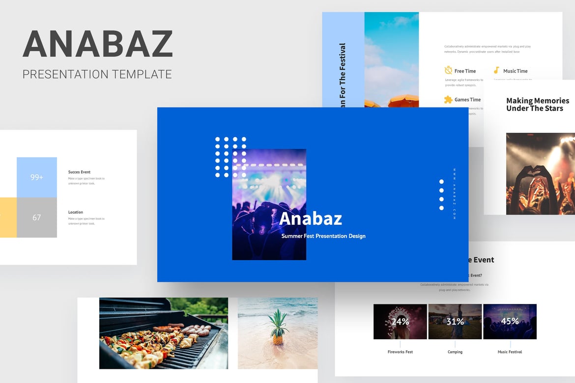 Anabaz - Template Presentasi Pesta Musim Panas yang Menarik