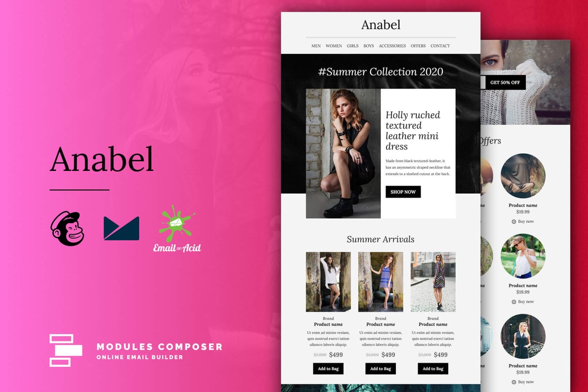 Anabel - Template Email Responsif untuk E-Commerce Fashion