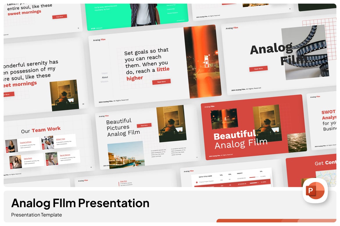 Template Presentasi Analog Film - PowerPoint yang Menarik