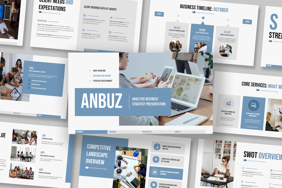 Template Presentasi Strategi Bisnis yang Menarik dan Profesional