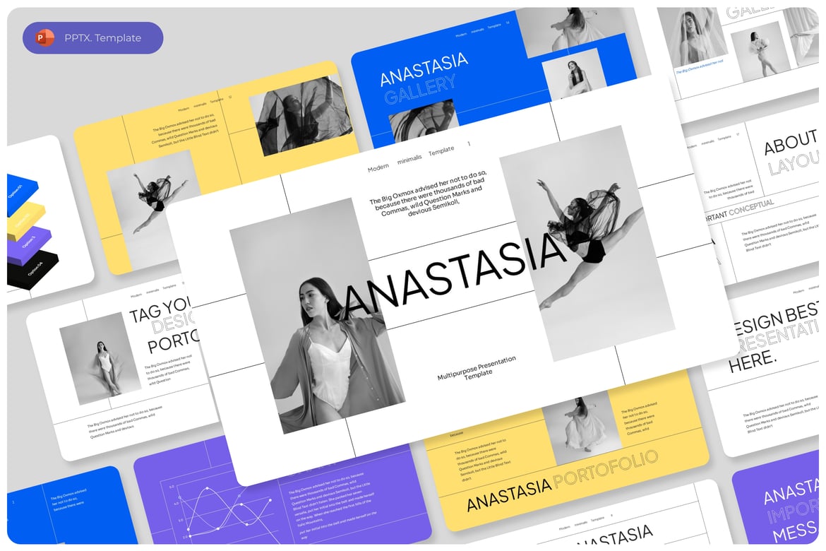 Template PowerPoint Serbaguna Anastasia yang Elegan