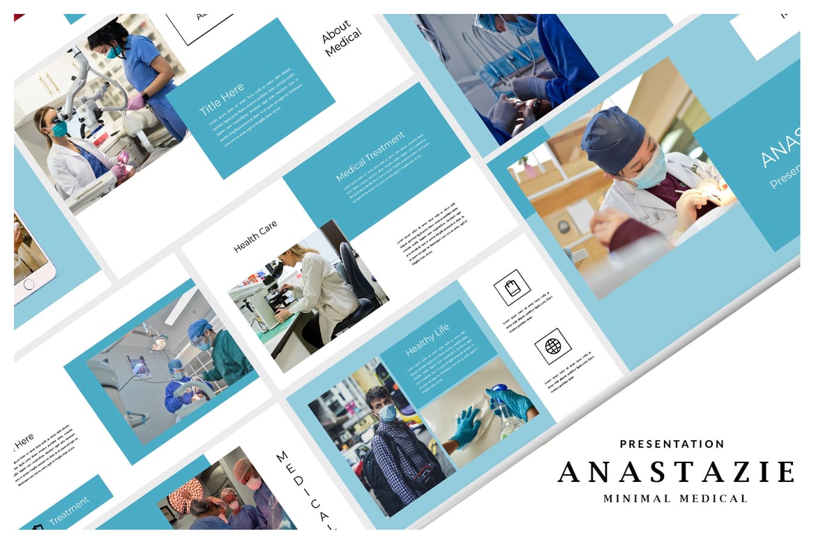 Template PowerPoint Medis Minimalis Anastazie untuk Presentasi Kesehatan