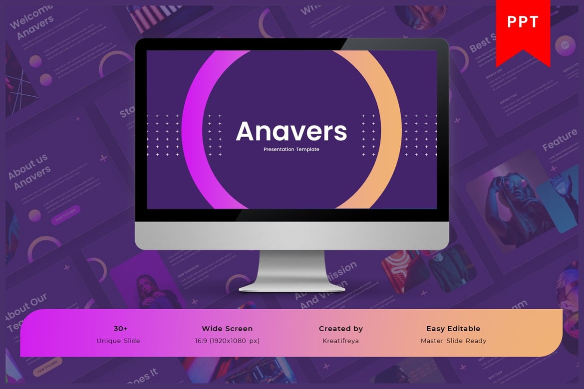 Anavers - Template PowerPoint Bisnis yang Menarik